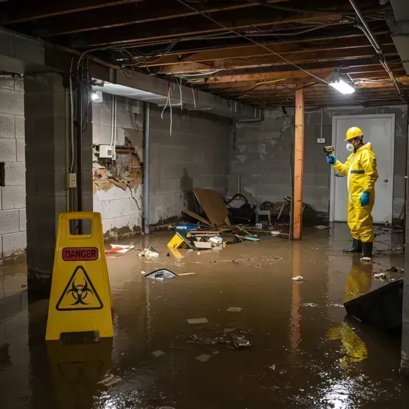 Flooded Basement Electrical Hazard in Benton County, MO Property