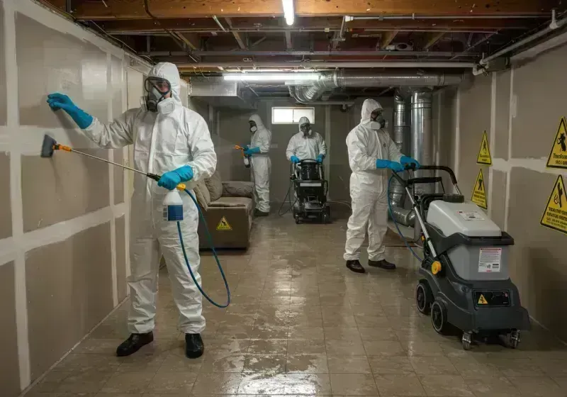 Basement Moisture Removal and Structural Drying process in Benton County, MO